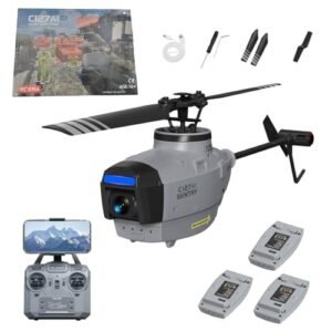 YOMTDIY C127AI CX2 RC Helicopter with 1080P Camera 2.4G 4CH Remote Control Altitude Hold Optical Flow for Beginners Adults Kids