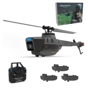 YOMTDIY C128 CVS RC Helicopter with 1080P Camera 2.4G 4CH Remote Control Drone for Beginners and Adults Includes 3 Batteries