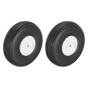 MECCANIXITY 2 Pcs RC Airplane Wheels 2.2 Inch OD Light PU Sponge RC Tire Foam for DIY Model Plane Aircraft