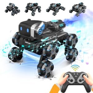 2nd Gen Robot Dog Toy 2.4Ghz Remote Control Stunt RC Car with Light Sound for Kids Ages 8 12