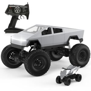Nikko RC Off Road Truck 1 8 Scale Large Cyber Monster Truck with 2 Batteries Dual Motors LED Headlight 4WD All Terrain Remote Control Car for Kids