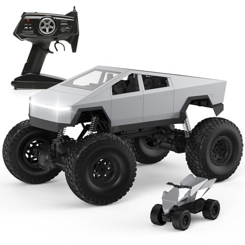 Nikko RC Off Road Truck 1 8 Scale Large Cyber Monster Truck with 2 Batteries Dual Motors LED Headlight 4WD All Terrain Remote Control Car for Kids