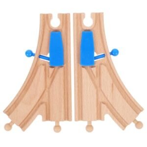 Chuggington Wooden RC Fuel Station Train Track Set 2pcs Railway Intersections Switch Accessories for Kids Educational Toy