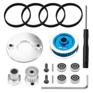 CHRCOED TT02 RC Truck That Can Drive on Water Belt Drive Transmission Gears System 36T 16T Aluminum Pulley Gear Metal Spur Gear for Tamiya 1 10 4WD Shaft Drive On Road RC Car TT 02