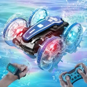 ENERHAMP Toys Amphibious Remote Control Car for Ages 5 13 2.5GHz 4WD 131Ft 360 Rotation 180 Flip 60Mins Play Rechargeable Gesture Rc Car with LED Battery Kid Toys Christmas Birthday Gifts Featured on Rc Scaler Forum