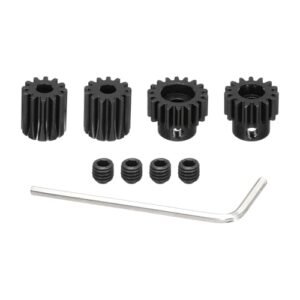 DMiotech M1 13T 14T 15T 16T Steel 5mm Hardened Pinion Motor Gear for RC Car Brushed Brushless Motors with 4 Screws Hex Spanner