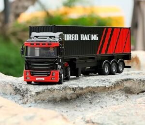 Turbo Racing 1 76 C50 3D Printed RC Semi Truck 4WD Full Proportional Steering Remote Control Truck RTR Model Vehicle for Adults Black