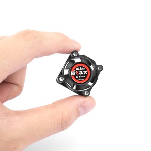 RC Motor Brushed vs Brushless High Speed Cooling Fan 25mm 10000 30000RPM 5V 12V DC for 1/10 RC Crawler Car 550 540 3650 Motor ESC Waterproof