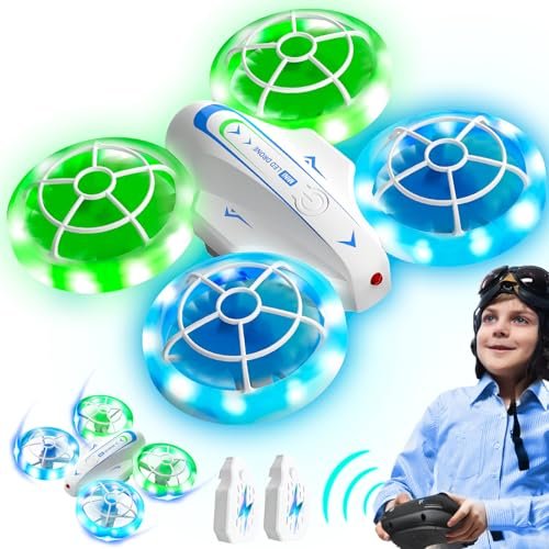 SkyHigh RC 3D Printed Planes Mini Drone with LED Lights Altitude Hold and 3D Flip for Kids Beginners