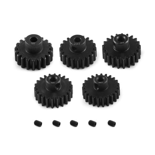 Closest RC Willey Black Metal Gear Set 1/8 inch Hole 0.8 Metric Pitch 3.175mm Shaft 19T 20T 21T 22T 23T with 5 Grub Screws for 1/10 RC Car