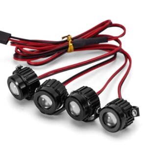 INJORA Aluminium Super Bright LED Lights for New Bright RC Boat Centurion 1/10 1/8 Scale Upgrade 4 Lights