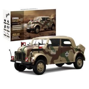 XMBRICDIYY HG4-51 RC Military Vehicles Model, 1/18 2.4G RC Brushed Simulation 4WD Military Vehicles, Simulation Crawler Racing Car for Military Fans (RTR/High-end Version)