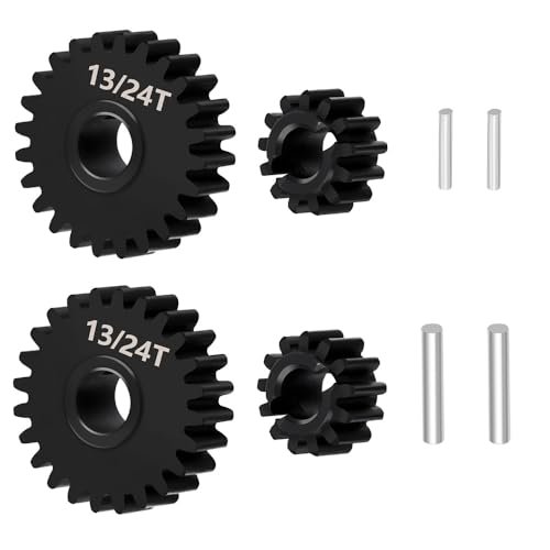 MOHERO 40CR Steel 13 24T Underdrive Portal Gears Set Sumo RC Parts for Redcat Ascent 18 1/18 RC Crawler Car Upgrade