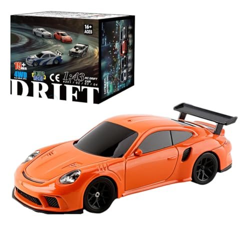 Helixsun 1 43 Scale 2.4G Full Proportional RC Electric Mini Racing Drift Car Model with Lights Kit RTR Version Orange