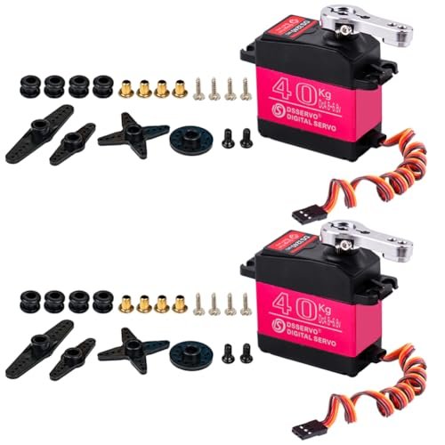 Stemedu 40KG High Torque Digital Servo All Metal Gear for Revell RC Plane and 1/8 1/10 1/12 RC Car Crawler Robot Pack of 2