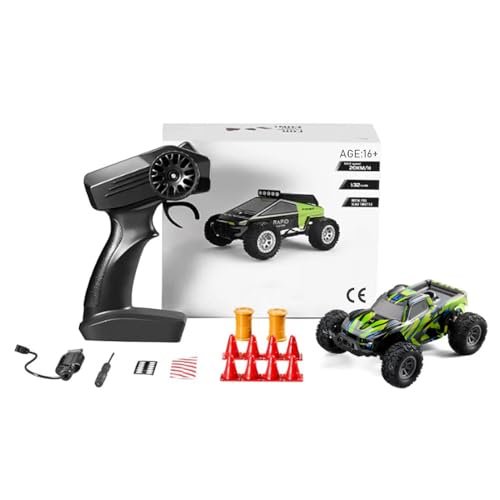 ConGamefun RC Drift Car 1/43 Scale 2.4G Full Proportional Electric Mini Racing Drift Car Model with Lights Kit for Adults RTR Version Green