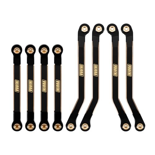 INJORA Black Coating Brass High Clearance Chassis Links for 1/24 FMS FCX24M Upgrade RC Willey Appliance Clearance