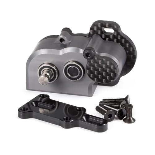 CobraCrawler Ultralight Portal Transmission 48Pitch Tiny Gearbox for RC Ultralight Plans Machined for 1/10 LCG Chassis Cheater Rigs Capra SCX10 III AR45 Gray