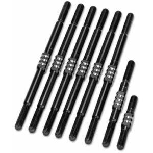 JConcepts Team Associated RC10T Fin Titanium Turnbuckles Black Set of 8 for RC Tires