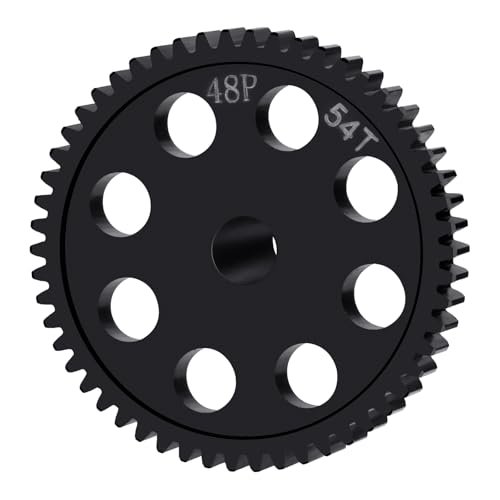 LSG Steel Spur Gear 0.5M 48p 54T 55T Compatible with RC Drag Foam Tires for 1/16 Losi 2WD Mini Drag Mini T Mini B RC Car