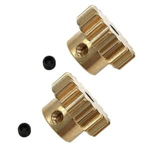 JunZheHub 2pcs 3.175mm Shaft 17T Motor Gear Pinion for WLtoys 12428 RC Car Model