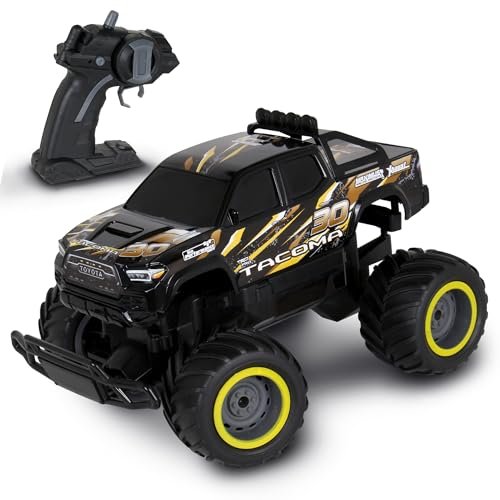 Mean Machines: RTR RC - Toyota Tacoma - Orange-Black - 2.4 Ghz High Performance, Donuts & Wheelies, Turbo Boost, Ready-to-Run Radio Controlled Vehicle