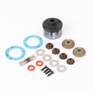 RCAWD 7075 V2 Upgrade Rear Differential Set for 1/10 LOSI Baja Rey Hammer Rey U4 Rock Racer RC Hammer Truck Silver