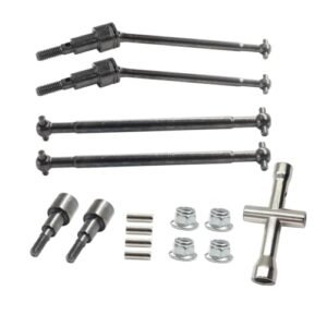 KingVal RC Car Lap Timer Replacement Metal Front and Rear Drive Shaft Set Compatible with SCY 16101 16102 16103 16210
