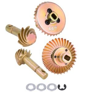 AMK 2 Sets SCX10 Bevel Gear Steel Overdrive Gear Set 24 8T 27 8T 30 8T 33 8T for Axial SCX10II SCX10III AR44 AR45 Capra Axle VS4 10 F9 Phoenix F10 33T Perfect for RC Willey Phoenix