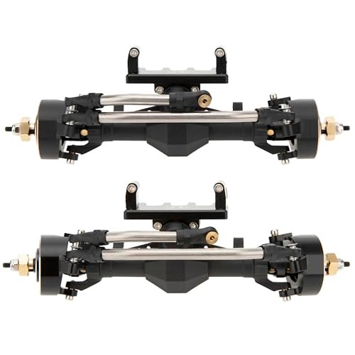 MEUS RACING 4WS Nylon SCX24 Axles RC Currie Axles with Isokinetic 3 Section CVD for Axial SCX24 C10 JLU Gladiator Bronco Deadbolt 1/24 RC Crawler 5mm Widened and 52 Max Steering Angle