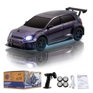 Fairrc 1/43 Scale Mix GO CA51 4WD Micro Drift Car with RC Asphalt Drift Tires Mini RC for Desk and Adults 2.4GHz High Speed With 4 Smooth Hard Tires RTR Purple No FPV Box