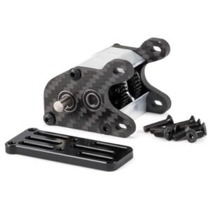 RC Ultralight Dual Motor Transmission Dig Overdrive Gearbox for 1/10 Scale Crawler Sporty Cheater Rigs Silver