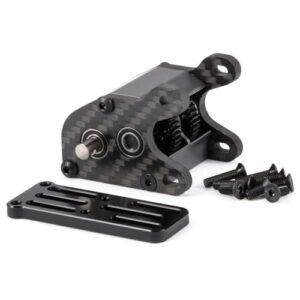 Ultralight Dual Motor RC Crawler Dig Transmission Gearbox with Slipper Pad for 1/10 Scale Sporty Cheater Rigs Gray
