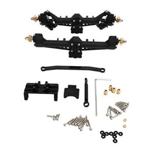 Axial SCX24 RC Car Front Rear Portal Axle Kit Plastic Housing Upgraded Design for Stability and Durability Black