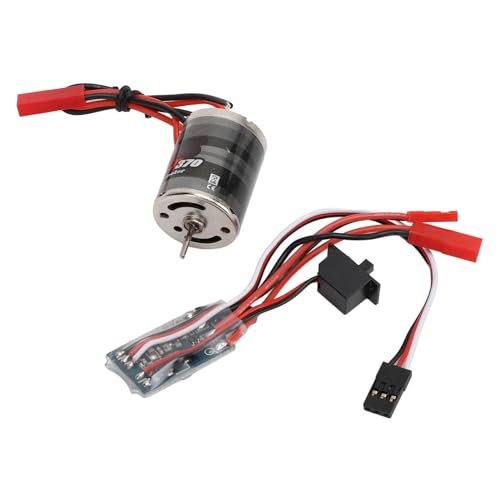 USGT RC Tires Compatible 370 Brushed Motor and 30A ESC Set for 1/16 1/18 Scale RC Cars