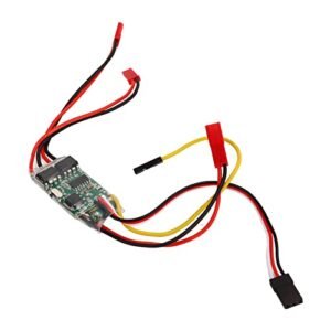 RC Brushed Motor Speed Controller Bidirectional 2s 3s Lipo 5A RC Two Way ESC Upgrade with Overheat Protection for RC Model Boats Tanks Crawler Vehicles