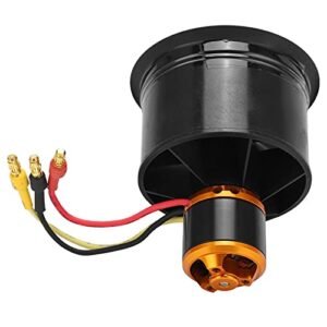 XIASABA Ducted Fan Qxmotor 50Mm EDF 12 Blades with Qf26114600KV 34S Brushless Motor for Rc Airplane Decals and Modeling
