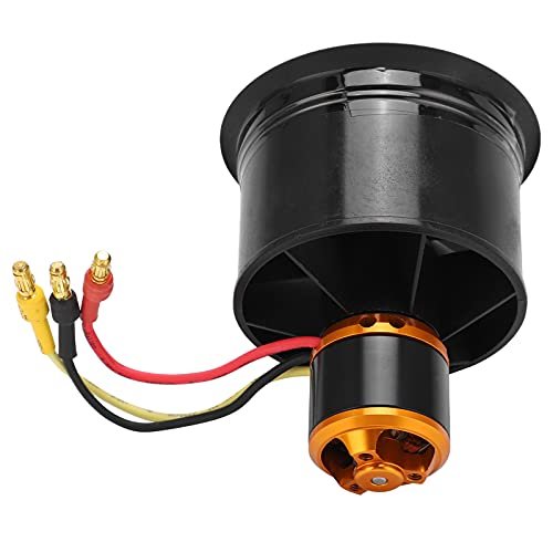 XIASABA Ducted Fan Qxmotor 50Mm EDF 12 Blades with Qf26114600KV 34S Brushless Motor for Rc Airplane Decals and Modeling