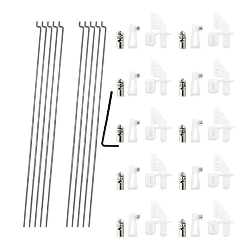 10PCS 1.2x200mm Pushrod Kit with Adjustable Connectors and Control Horns for Micro RC Helicopter Parts DIY Models