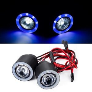 JGGZONE RC 2LEDs Light Kit Headlights Angel Eyes for Axial SCX6 AXI05000 1/6 RC Rock Crawler Car Accessories Compatible with Guinness World Record Fastest RC Car