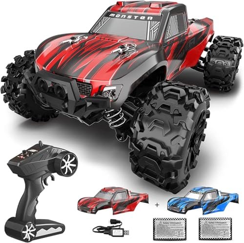 WSNIER Fast Lane RC Car Battery 25MPH 1/18 Scale Off Road 4x4 Rock Crawler Waterproof All Terrain Truck with 2 4GHz Control