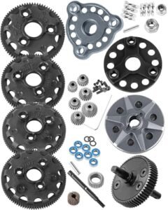 RCarmubWow RC Shock Rebuild Stand Upgrade Kit for 1/10 Slash Rustler Stampede Bandit 2WD VXL Including 48P 76T 83T 86T 90T Spur Gear Transmission Gear Slipper Clutch Pressure Plate