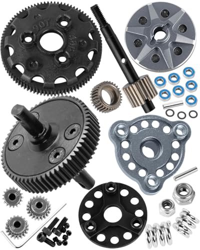 hopsupRC Nitro RC Car Engine Rebuild Kit 48P 90T Spur Gear Transmission Gear Slipper Clutch Rebuild Kit Pressure Plate for 1/10 Rustler Slash Stampede Bandit 2WD VXL Titanium