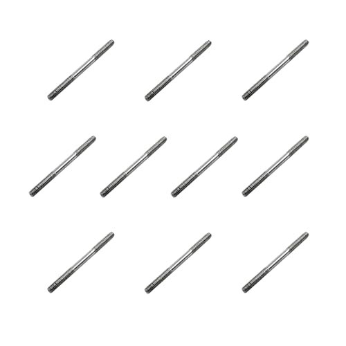 10PCS M2X25mm Stainless Steel Pushrod Connector Double End Threaded Rod for RC Helicopter Parts Airplane Car Boat DIY Model Toys