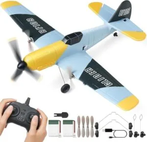VEVOR RC Plane Fighter Jets 2.4GHZ 3 Channel with 6 Axis Gyro Stabilizer Ready to Fly BF 109 Aircraft Toy for Adults Beginners Kids