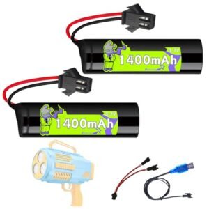 1400mAh 3.7V Li ion Battery SM2P Plug Compatible with DEERC BEZGAR RC Cars and Drones