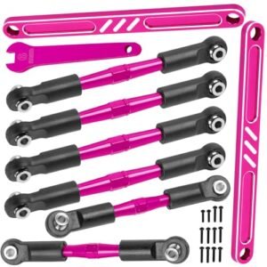 BRCatWPark 6PCS Aluminum Adjustable Turnbuckles Camber Links Upgrade Parts for ECX AMP MT RC Car