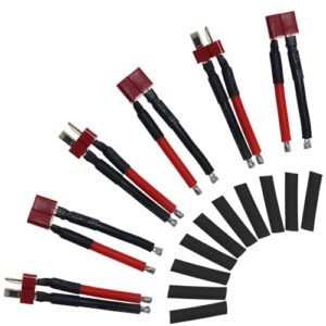 JVSRM T Plug Female and Male Connectors with 12awg Silicone Wire for RC Plane Hong Kong Lipo Battery Connector Drone Car 3 Pair