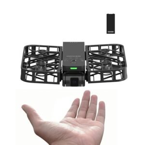 HOVERAir X1 Camera Drone Ultra Light 125g Foldable Self Piloting with HDR Video Palm Takeoff Intelligent Pathways Hands Free Operation Black Basic Combo