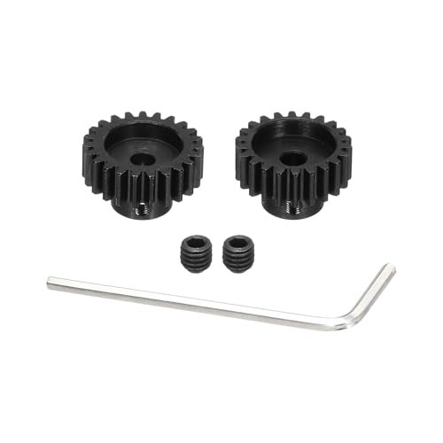 DMiotech M1 21T 22T Steel 5mm Hardened Pinion Motor Gear for RC Car Brushed Replacement Brushless Motors Perfect for San Diego RC Boat Pond Enthusiasts